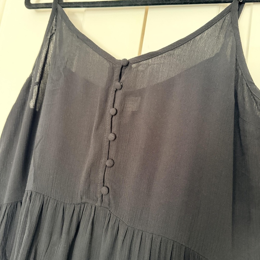 Mossimo Supply Co Dress Womens 2XL Black Rayon Trapeze Swing Sundress Short Boho